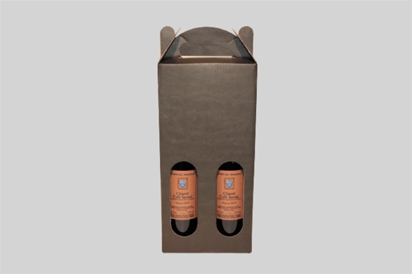 Vinkarton Sort - 2 flasker