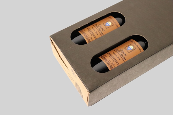 Vinkarton Sort - 2 flasker